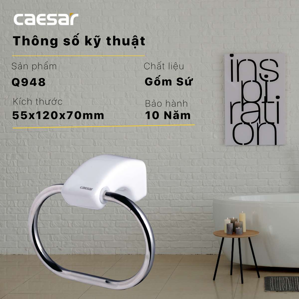 Vòng treo khăn Caesar Q948