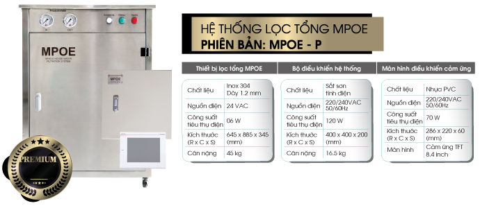 Hệ Thống Lọc Tổng Điều Khiển Cảm Ứng CLEANSUI MPOE-P