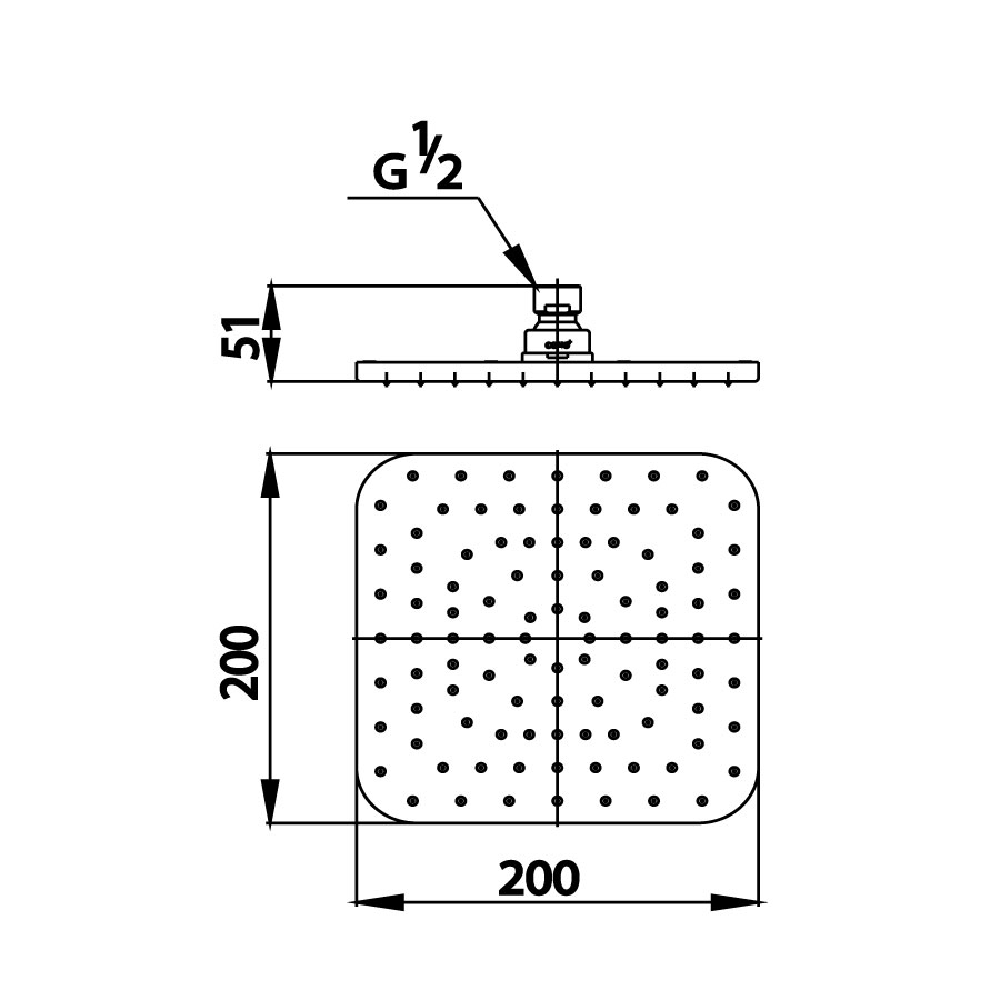 Bát sen mưa COTTO Z03V gắn trần