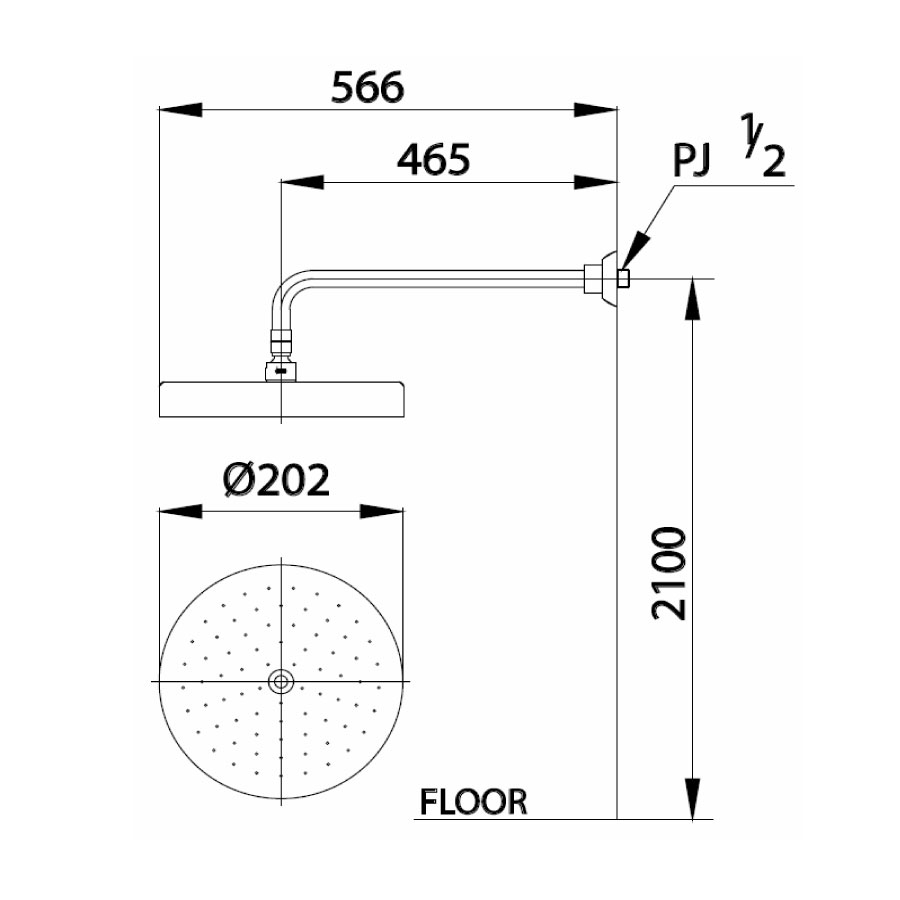Bát sen mưa COTTO Z46X2 gắn tường