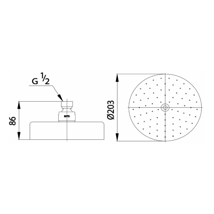 Bát sen mưa COTTO Z46X2V gắn trần