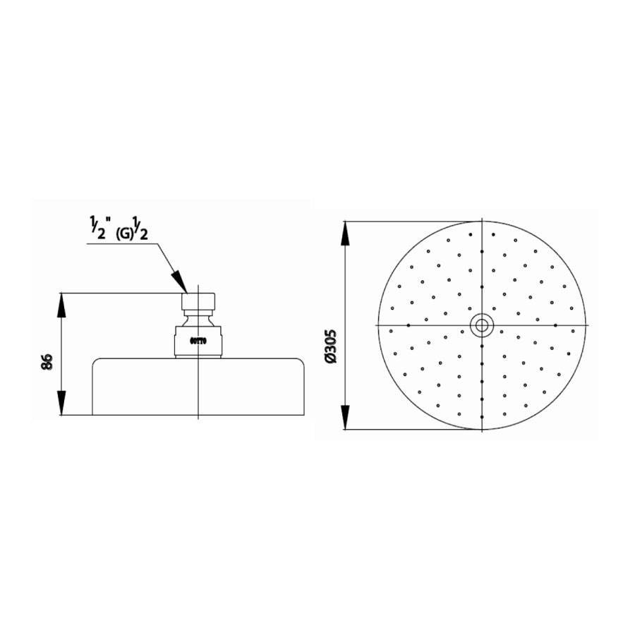 Bát sen mưa COTTO Z46X3V gắn trần