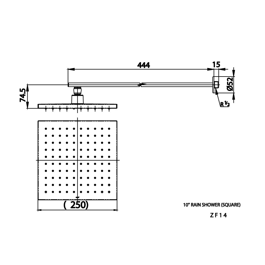 Bát sen mưa COTTO ZF14 gắn tường