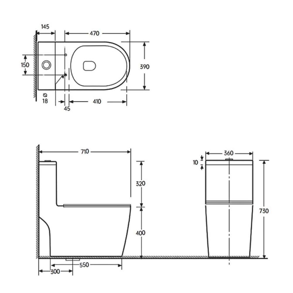 Bồn cầu 1 khối nắp êm COTTO C1000023OS