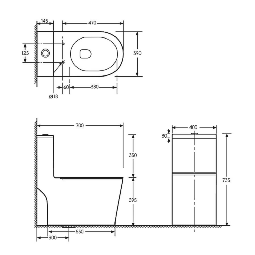 Bồn cầu 1 khối nắp êm COTTO C1000024OS