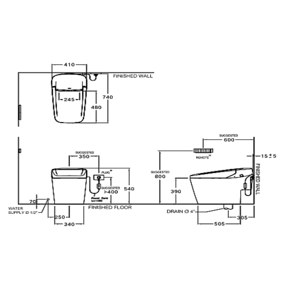 Bồn cầu thông minh dòng Vizio COTTO C10217