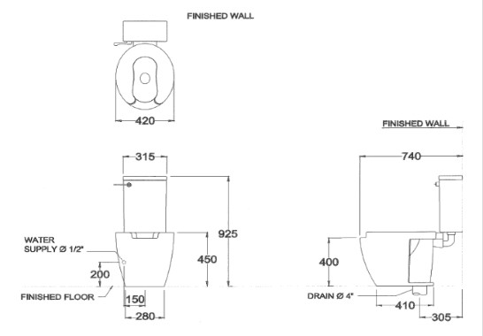Bồn cầu 2 khối COTTO SC6652WH nắp êm dòng Forall 40