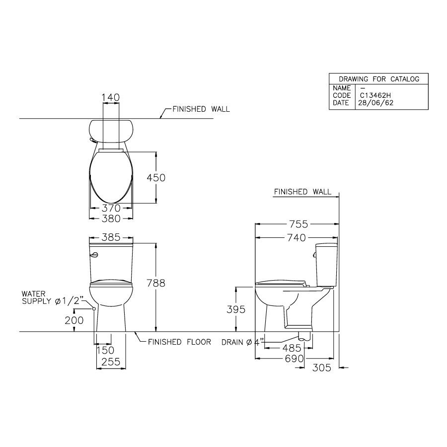 Bồn cầu 2 khối COTTO C13462H nắp đóng êm Boost
