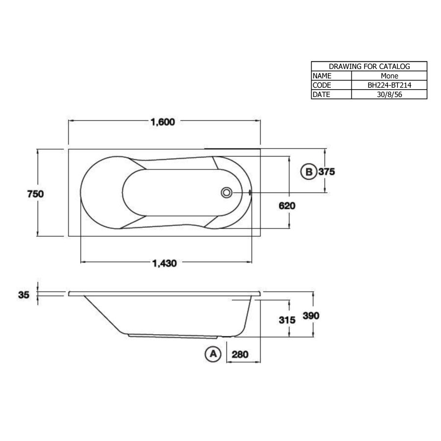 Bồn tắm COTTO BH224D(H) / BH224PP(H) xây bệ có tay vịn