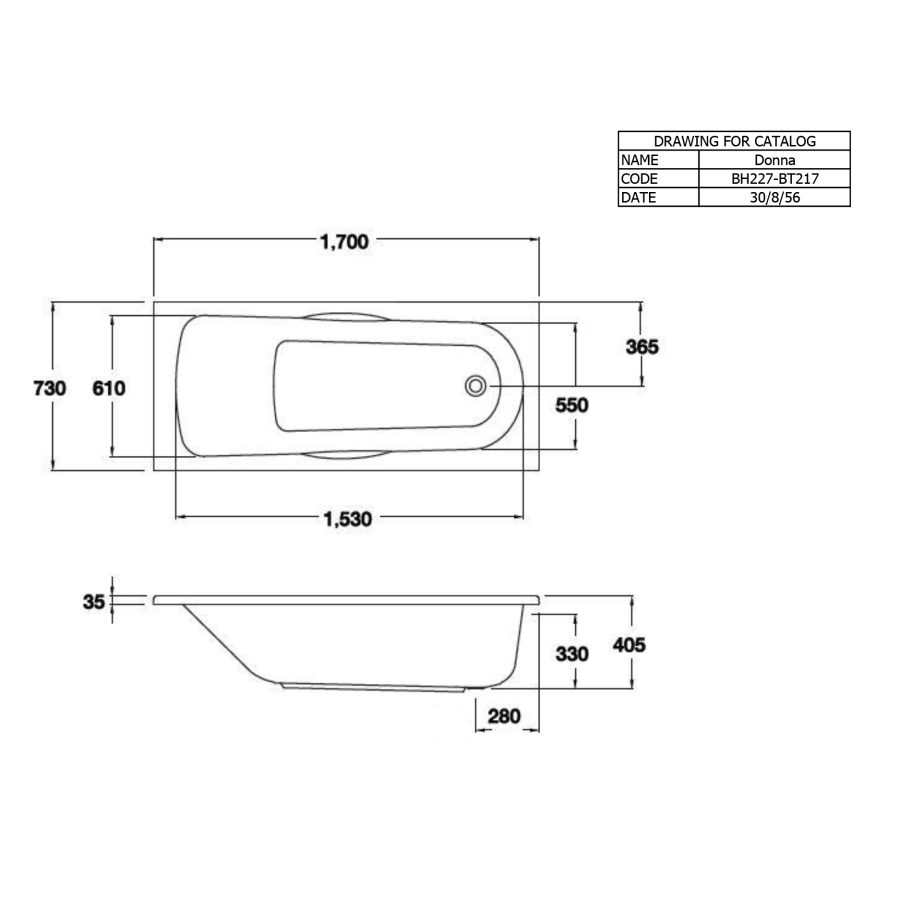 Bồn tắm COTTO BH227PP(H) xây bệ có tay vịn
