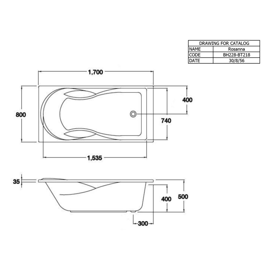 Bồn tắm COTTO BH228PP(H) xây bệ có tay vịn