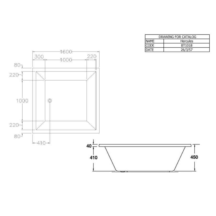Bồn tắm COTTO BT1018EL xây bệ không tay vịn
