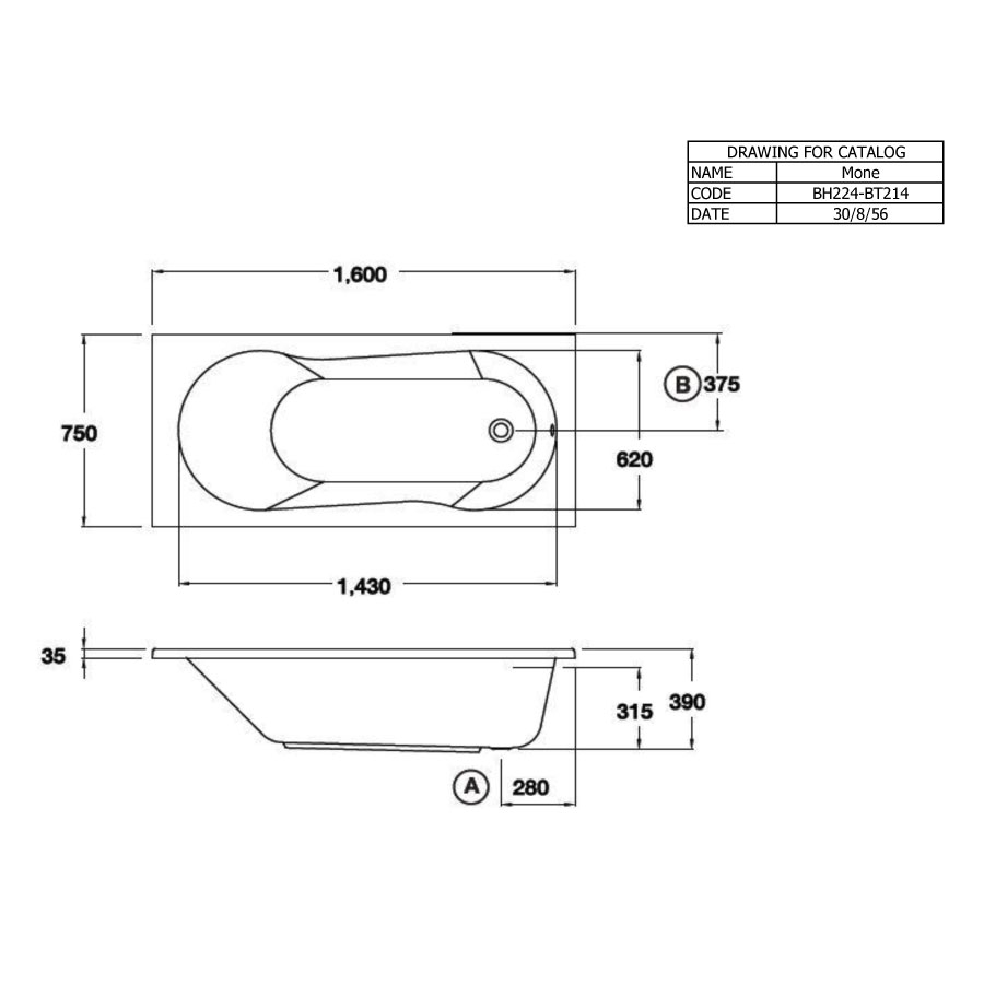 Bồn tắm COTTO BT214D(H) / BT214PP(H) xây bệ không tay vịn