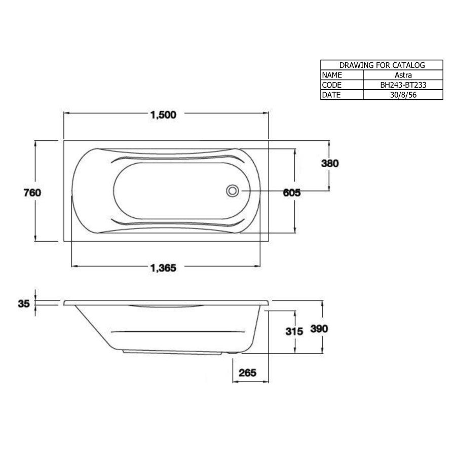 Bồn tắm COTTO BT233PP(H) xây bệ không tay vịn