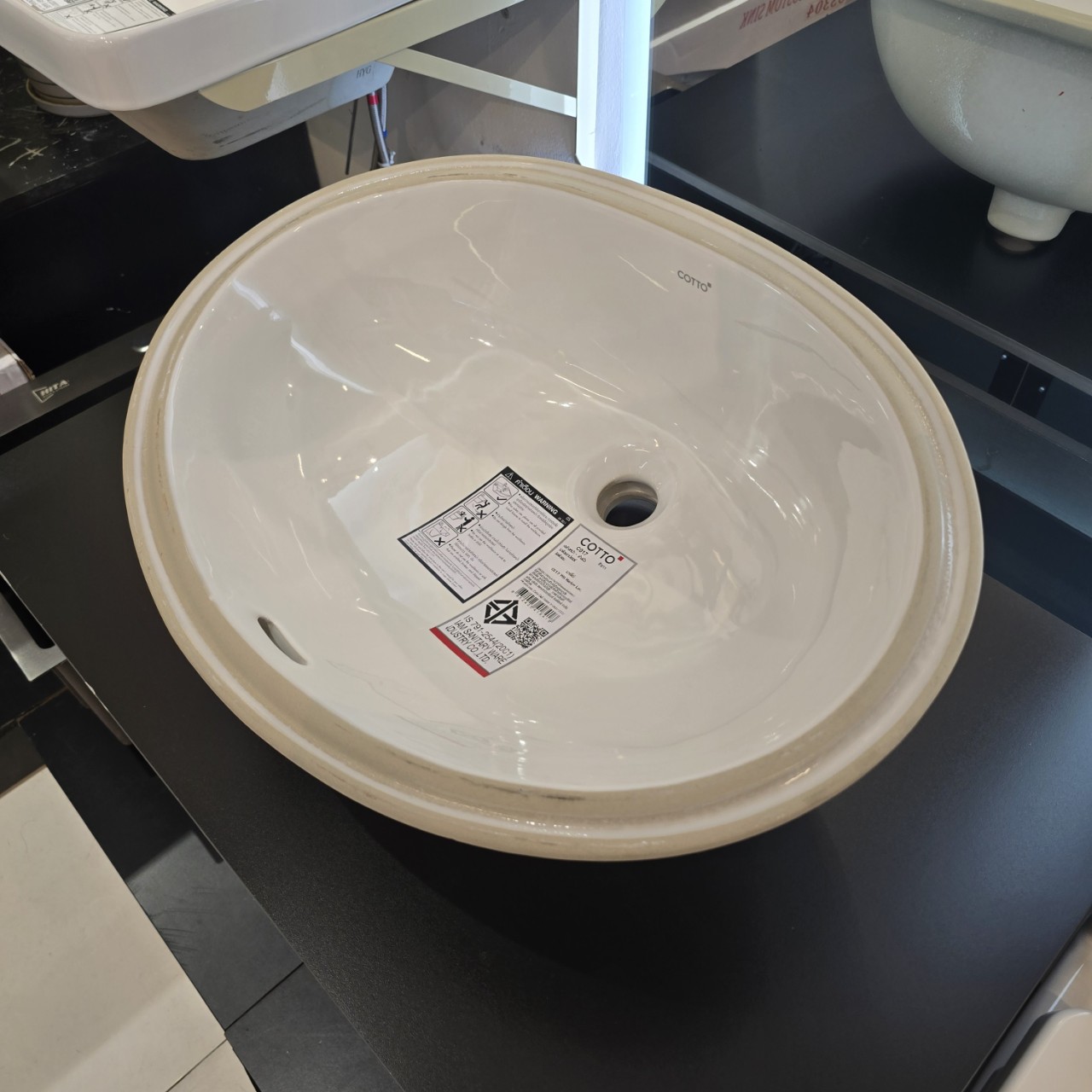 Chậu rửa mặt lavabo âm bàn COTTO C017