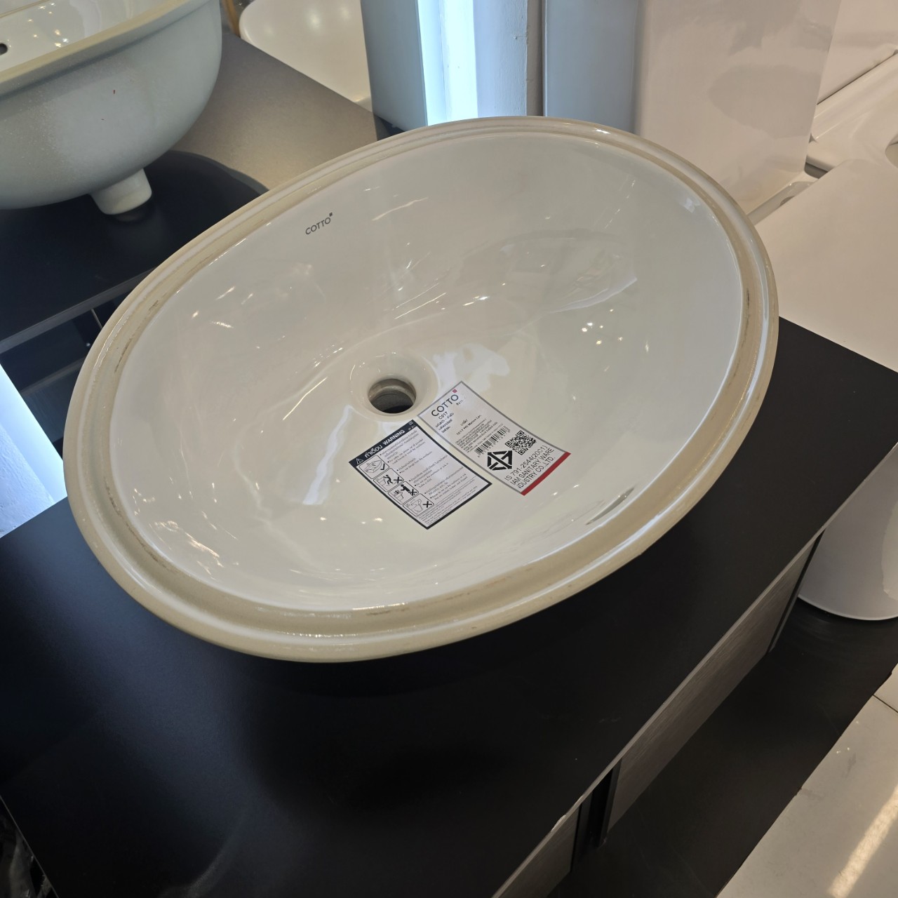 Chậu rửa mặt lavabo âm bàn COTTO C017