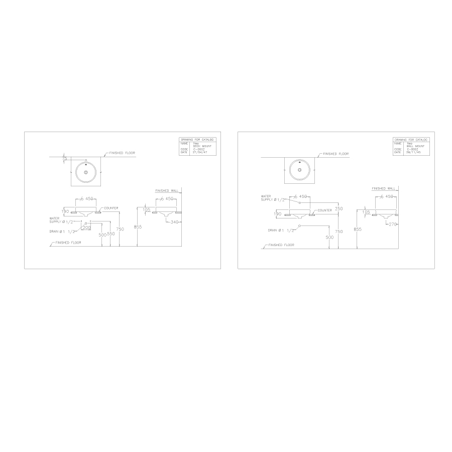 Chậu rửa lavabo đặt bàn COTTO C00027 Neo