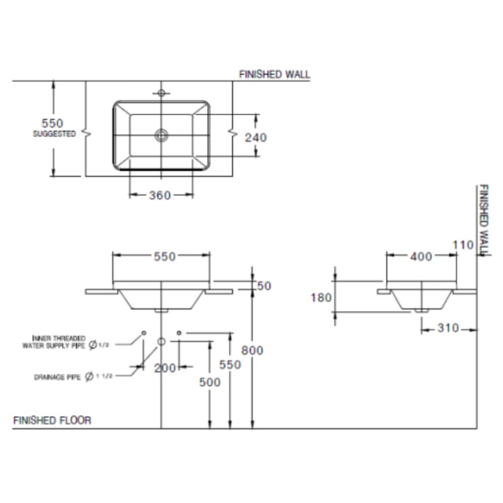 Chậu rửa lavabo đặt bàn COTTO C0032