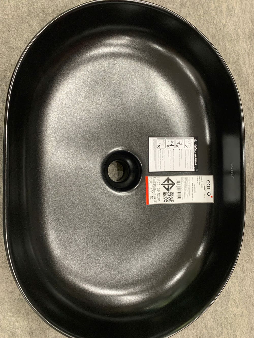 Chậu rửa lavabo đặt bàn COTTO C00343MBK