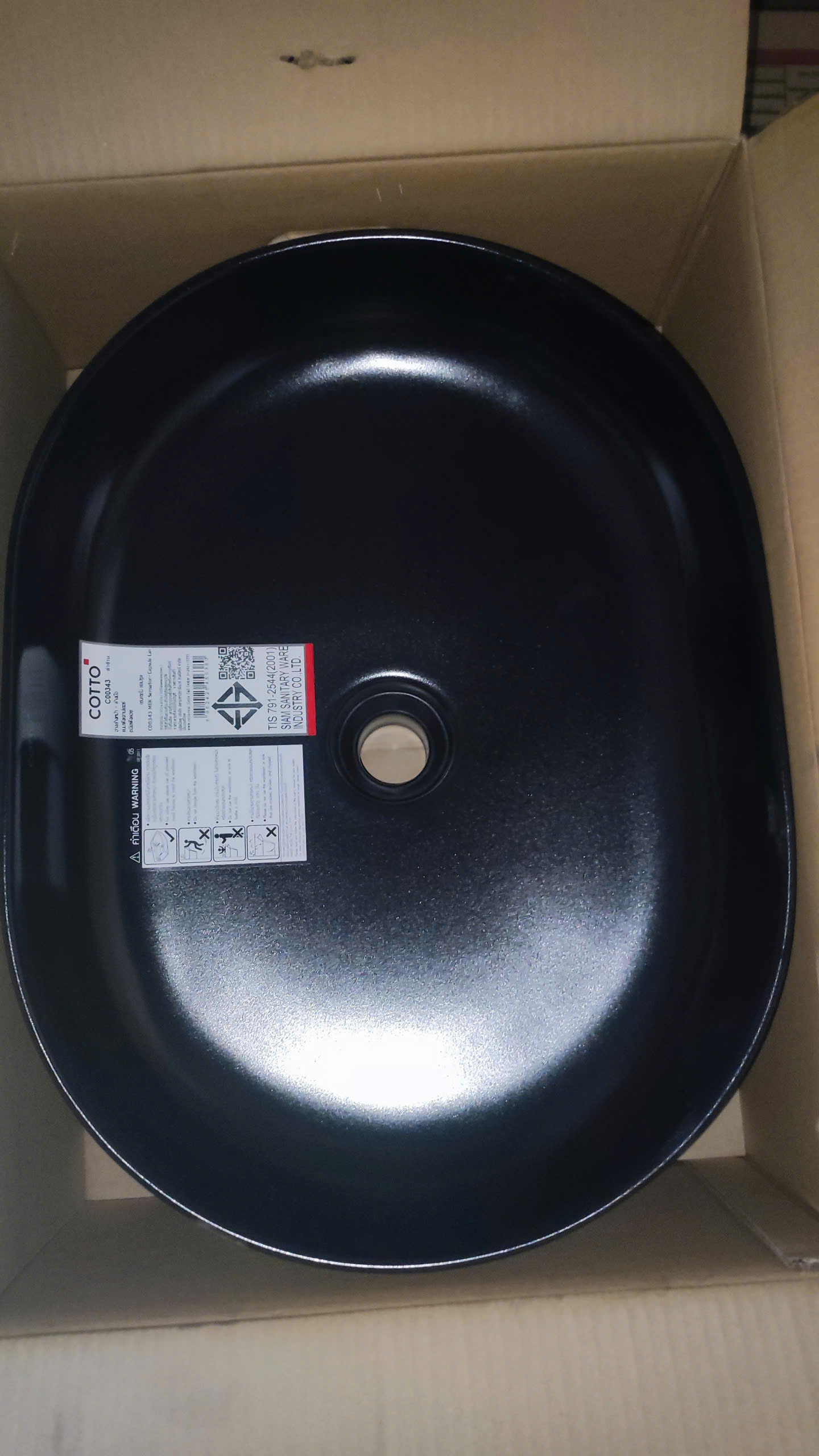 Chậu rửa lavabo đặt bàn COTTO C00343MBK