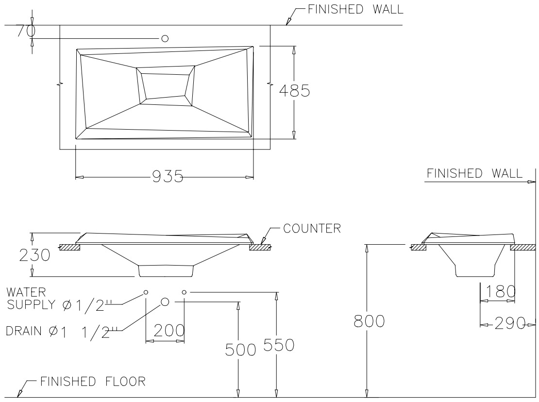 Chậu rửa lavabo đặt bàn COTTO C09077