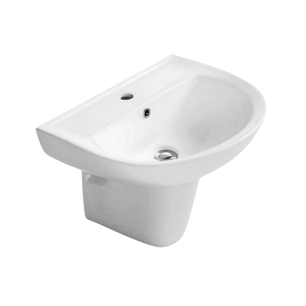 Chậu lavabo treo tường chân lửng Belen COTTO C000606OS/C400000OS