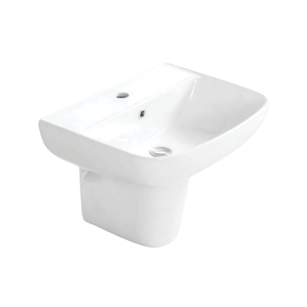 Chậu lavabo treo tường chân lửng Bob COTTO C000607OS/C400000OS