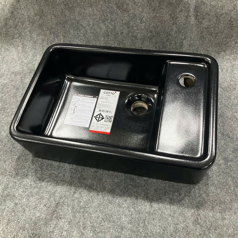 Chậu lavabo treo tường COTTO C0065MWH / C0065MBK / C0065MLG Geo