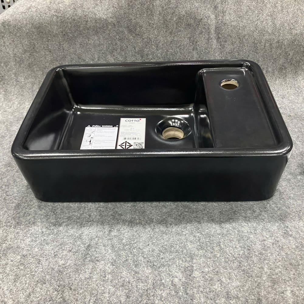 Chậu lavabo treo tường COTTO C0065MWH / C0065MBK / C0065MLG Geo