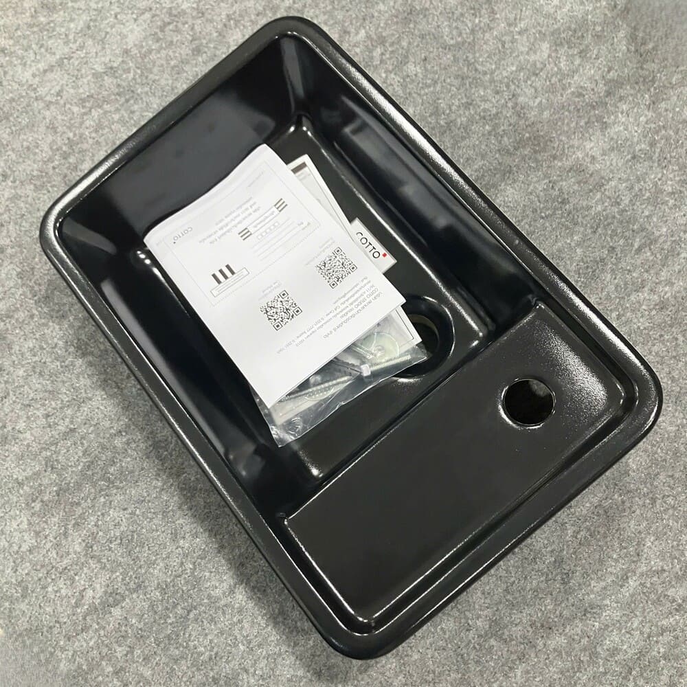 Chậu lavabo treo tường COTTO C0065MWH / C0065MBK / C0065MLG Geo