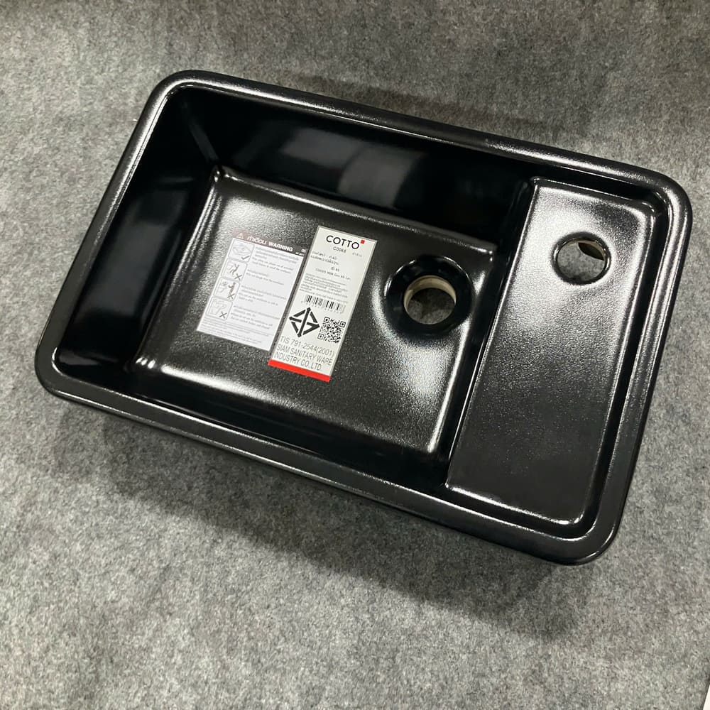 Chậu lavabo treo tường COTTO C0065MWH / C0065MBK / C0065MLG Geo