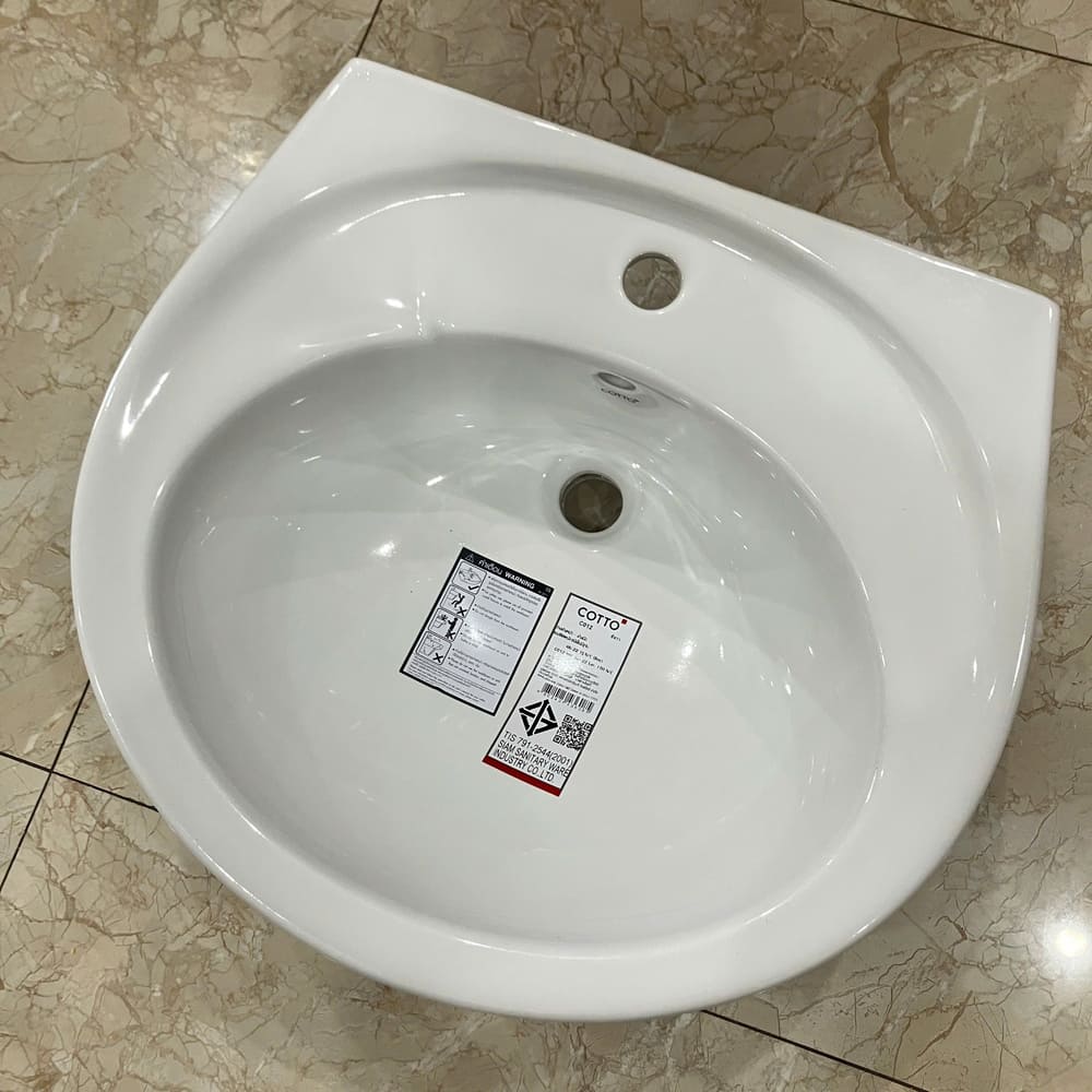Chậu lavabo treo tường COTTO C012 Ken