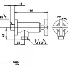 Củ sen tắm lạnh COTTO CT127C16