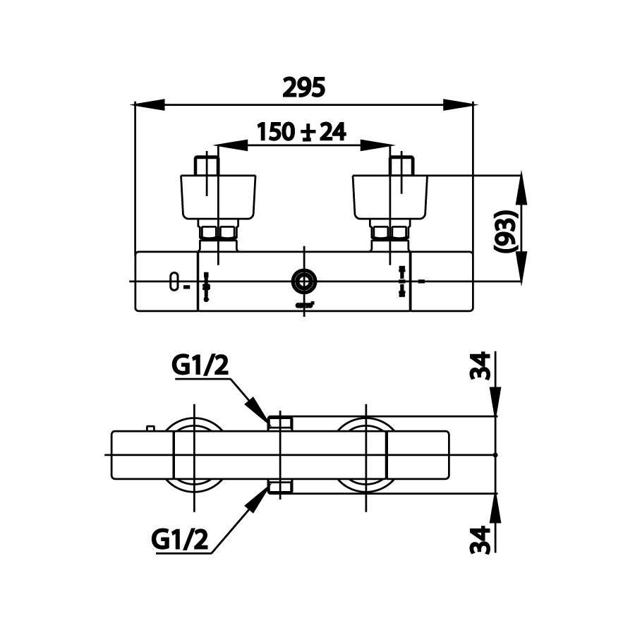 Củ sen tắm COTTO CT2042E nhiệt độ gắn tường Enrico