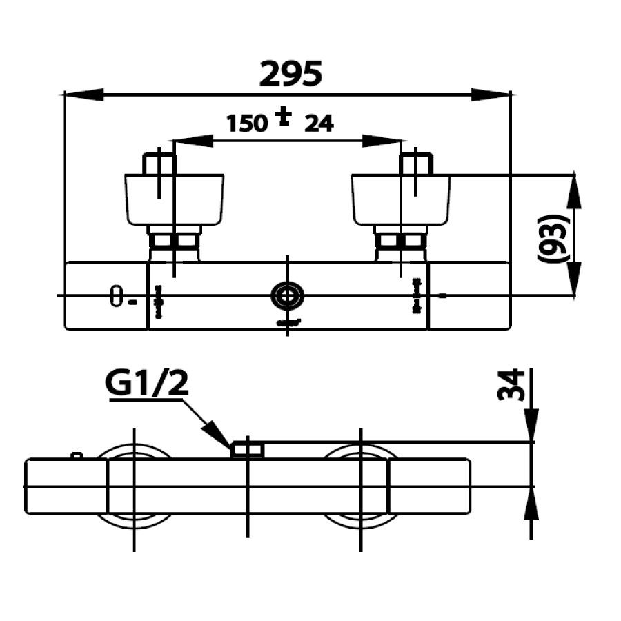 Củ sen tắm COTTO CT2042N nhiệt độ gắn tường Enrico