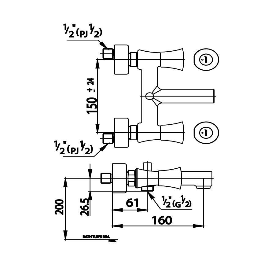 Củ sen tắm COTTO CT2067C26 nóng lạnh Villa