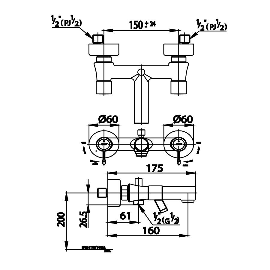 Củ sen tắm COTTO CT2067C33 nóng lạnh Lecce
