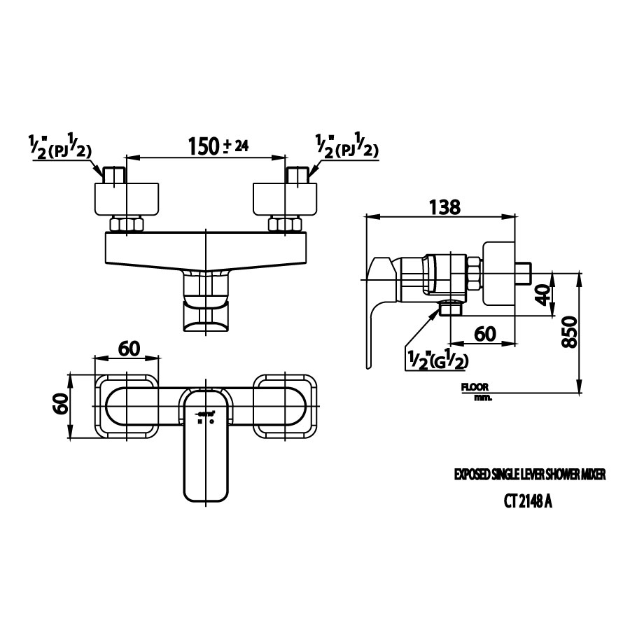 Củ sen tắm nóng lạnh COTTO CT2148A