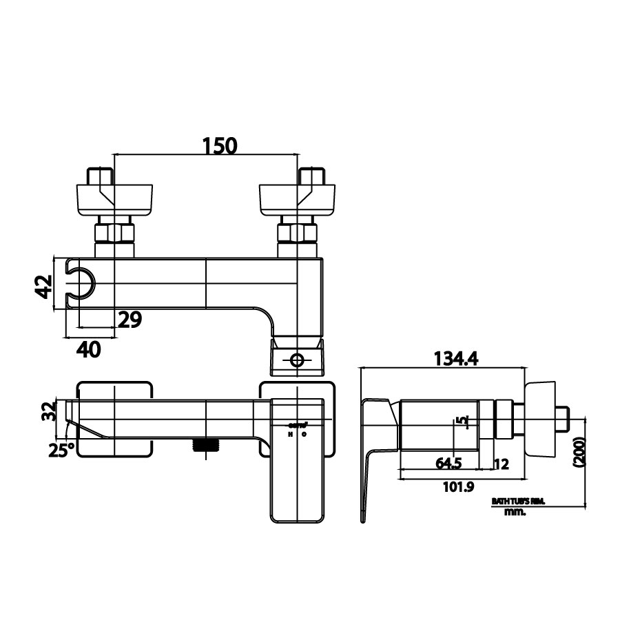 Củ sen tắm COTTO CT2196A nóng lạnh Sonata