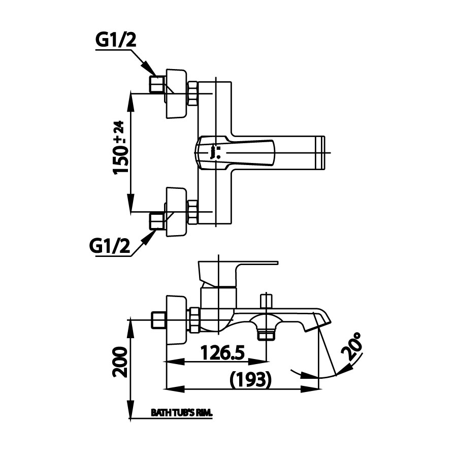 Củ sen tắm COTTO CT2206A nóng lạnh Cubic