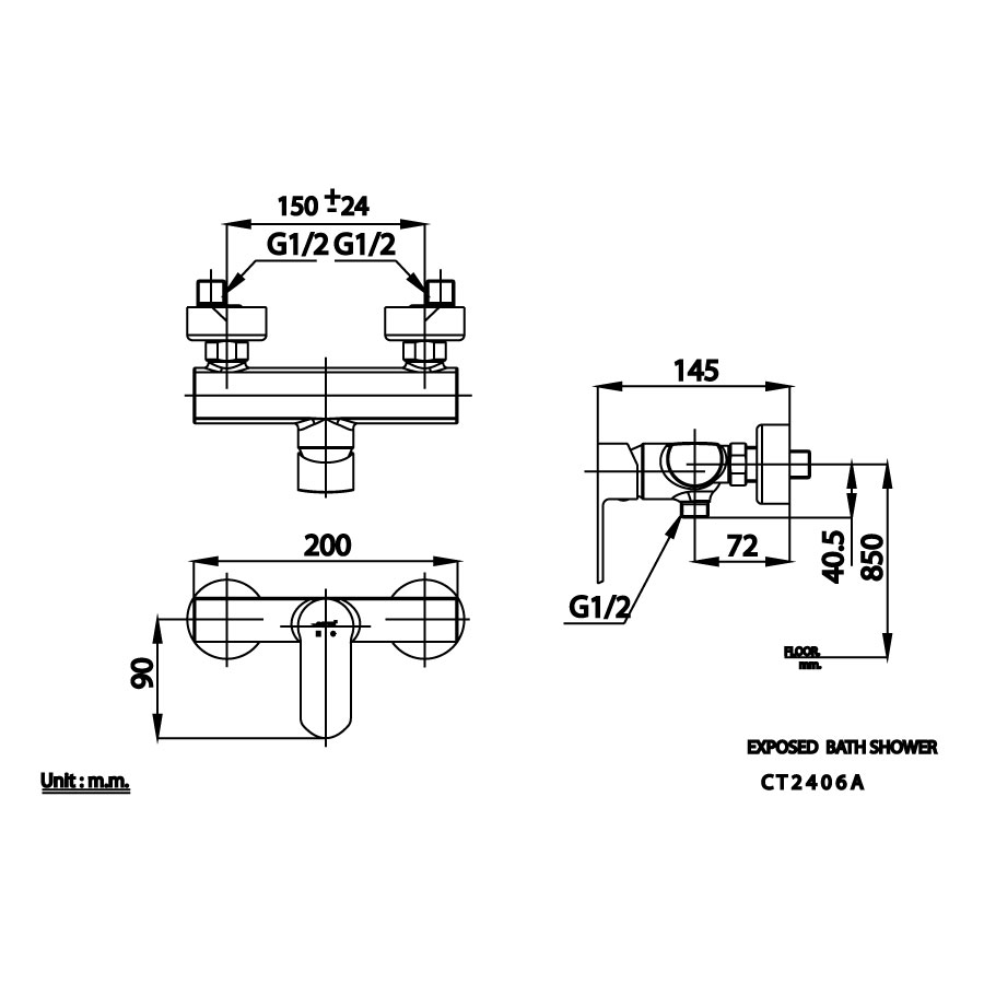 Củ sen tắm COTTO CT2406A nóng lạnh Waltz