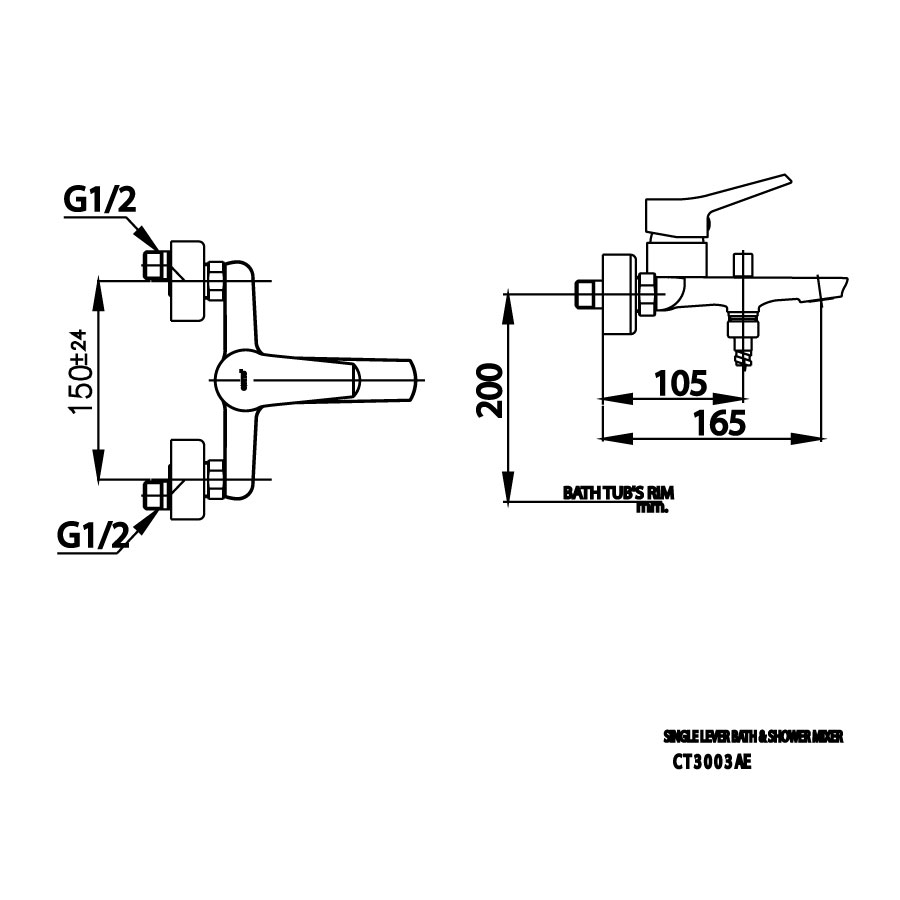 Củ sen tắm COTTO CT3003AE nóng lạnh Next III