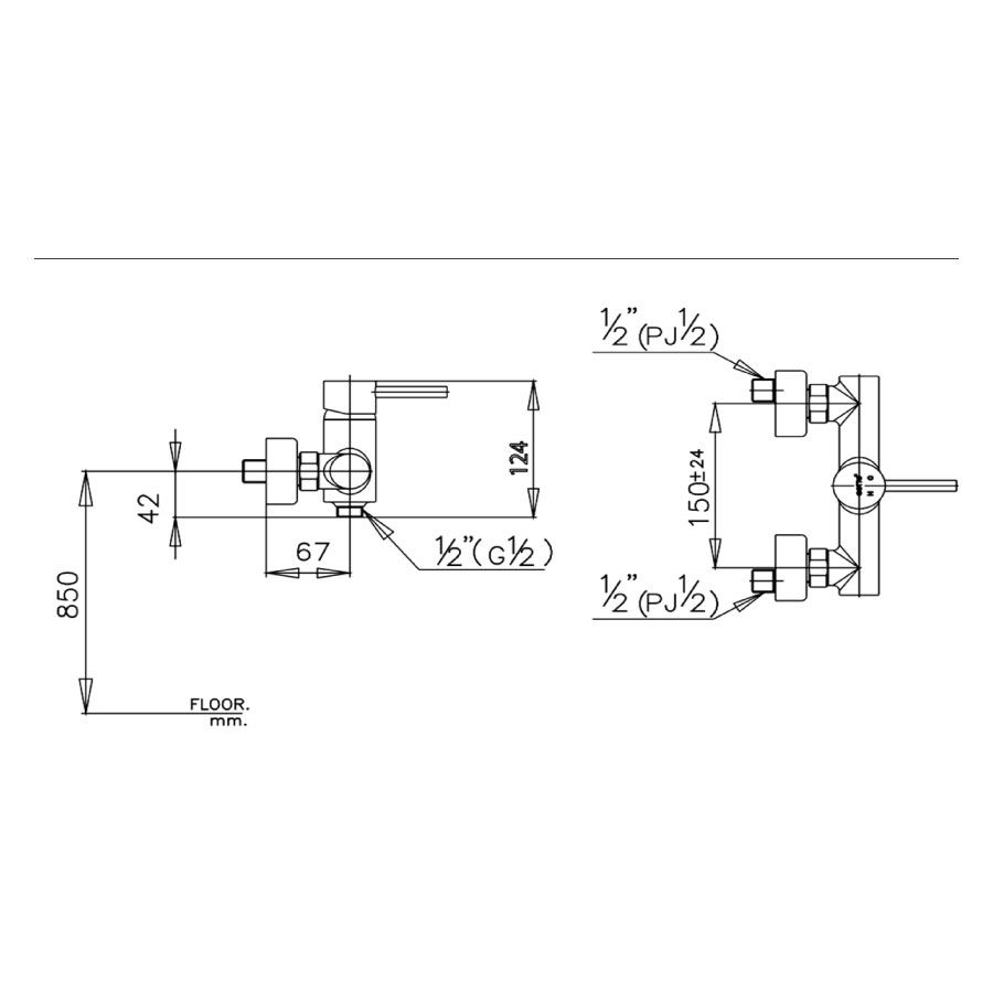 Củ sen tắm COTTO CT335A nóng lạnh Anthony