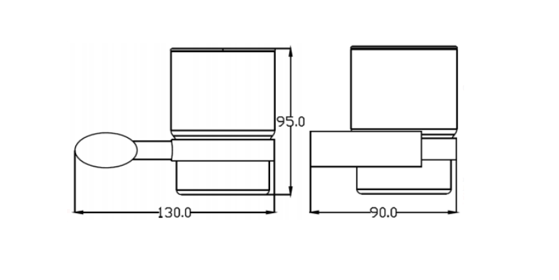 Kệ ly COTTO kèm cốc thủy tinh CT0228