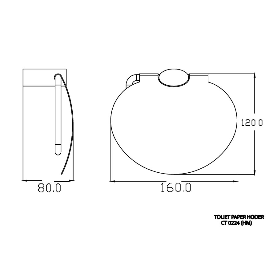 Lô giấy vệ sinh COTTO CT0224 nắp đậy Curve