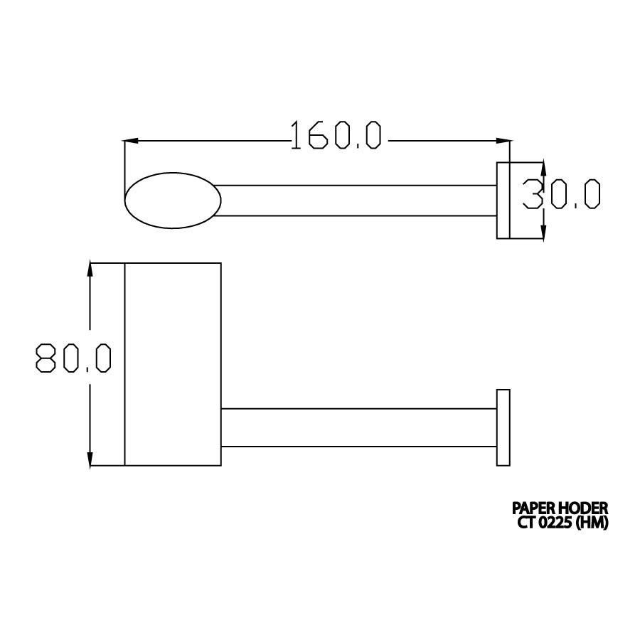 Lô giấy vệ sinh COTTO CT0225 ngang Curve