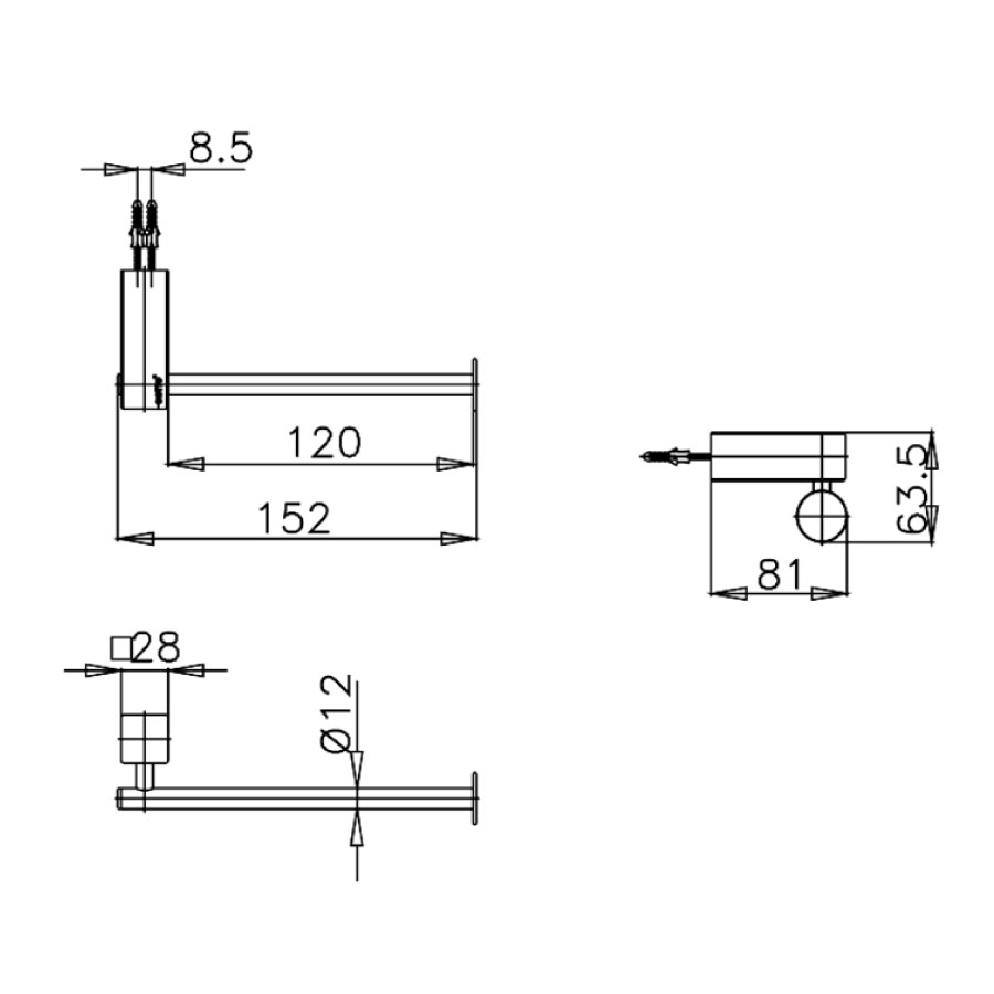 Lô giấy vệ sinh COTTO CT884(HM) Arch