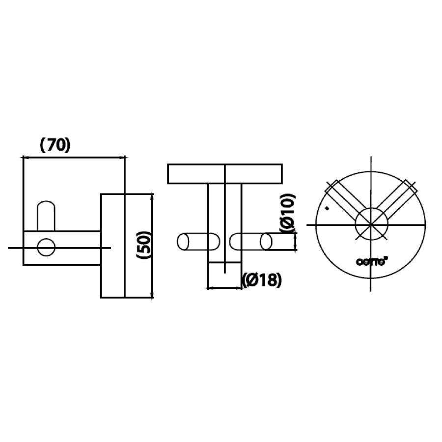Móc áo COTTO CT0293#SA(HM) đơn Titus