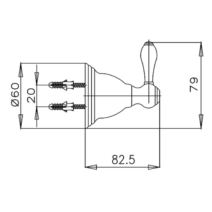 Móc áo đơn COTTO CT040(HM) Classic