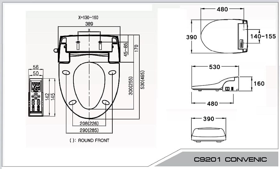 Nắp rửa điện tử COTTO C9201